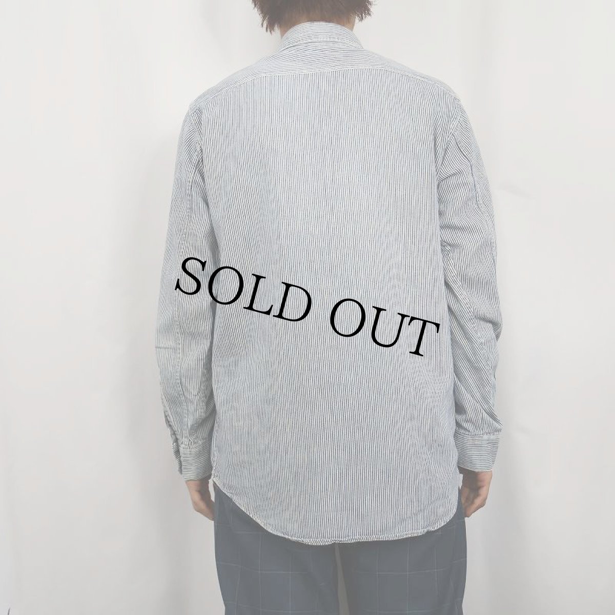 画像3: 〜60's ヒッコリーストライプ ハーフジップ コットンワークシャツ (3)