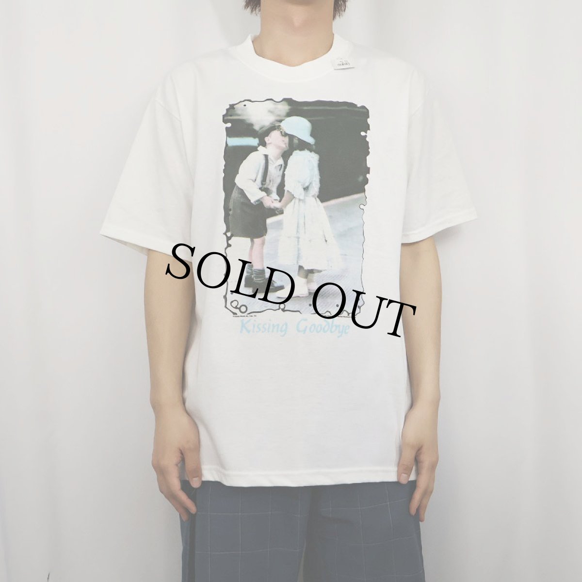 画像2: 90's Dave Tolson USA製 "Kissing Goodbye" フォトプリントTシャツ L (2)