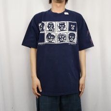 画像2: 90's CARIPELAGO USA製 アートプリントTシャツ NAVY XL (2)