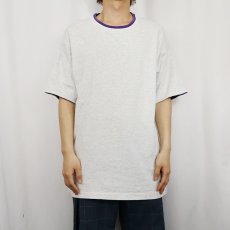 画像2: 90's FRUIT OF THE LOOM USA製 レイヤードデザイン 無地Tシャツ L (2)
