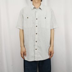 画像2: 2014SS Patagonia チェック柄 ヘンプ×コットンシャツ L (2)