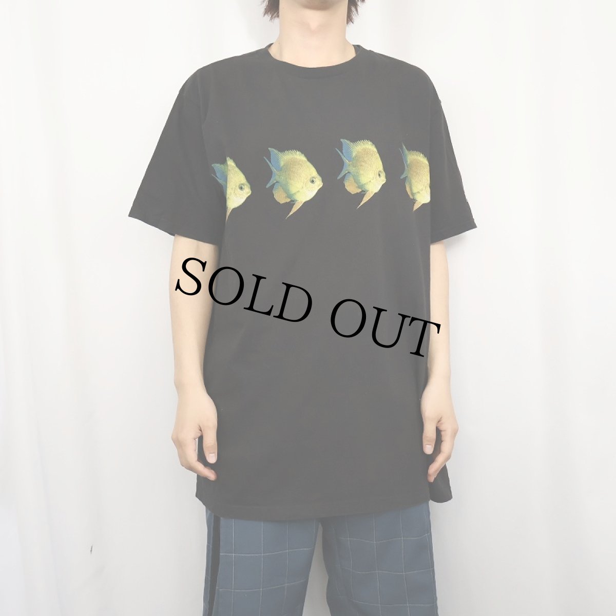 画像2: 90's POLO SPORT Ralph Lauren 魚プリントTシャツ BLACK L (2)