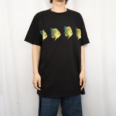 画像2: 90's POLO SPORT Ralph Lauren 魚プリントTシャツ BLACK L (2)