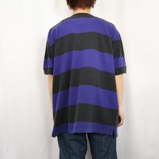 画像3: 90's POLO SPORT Ralph Lauren ボーダー柄 ヘンリーネック 鹿の子Tシャツ XXL (3)