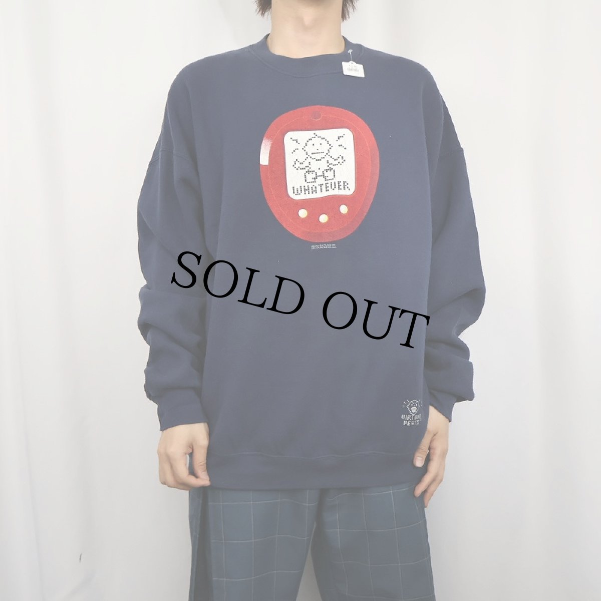 画像2: VIRTUAL PESTS "WHATEVER" プリントスウェット NAVY XL (2)