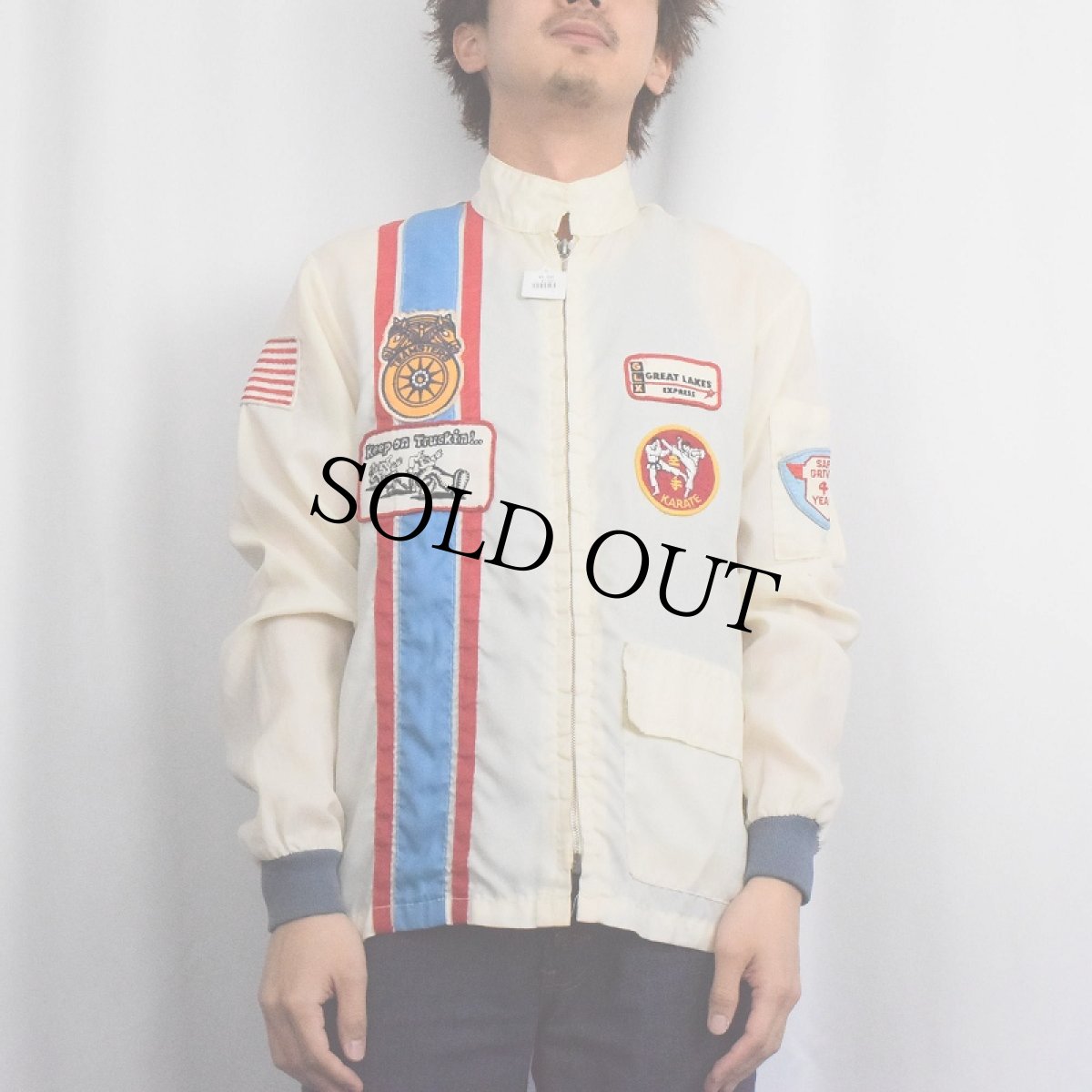 画像2: 〜80's パッチ付き レーシングジャケット (2)