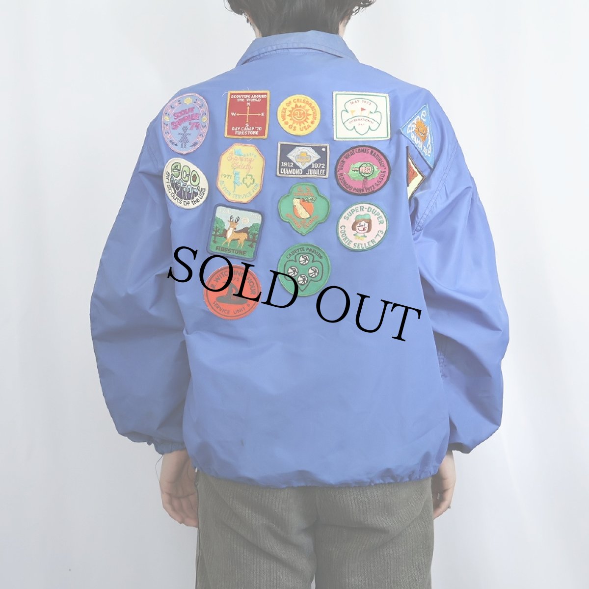 画像4: 60's RUSSELL SOUTHERN USA製 パッチ付き ナイロンコーチジャケット M (4)