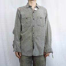 画像2: 60's WASHINGTON DEE CEE ブラックシャンブレーシャツ (2)