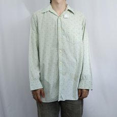 画像2: 50's PENNEY'S アトミック柄 マチ付き コットンシャツ (2)