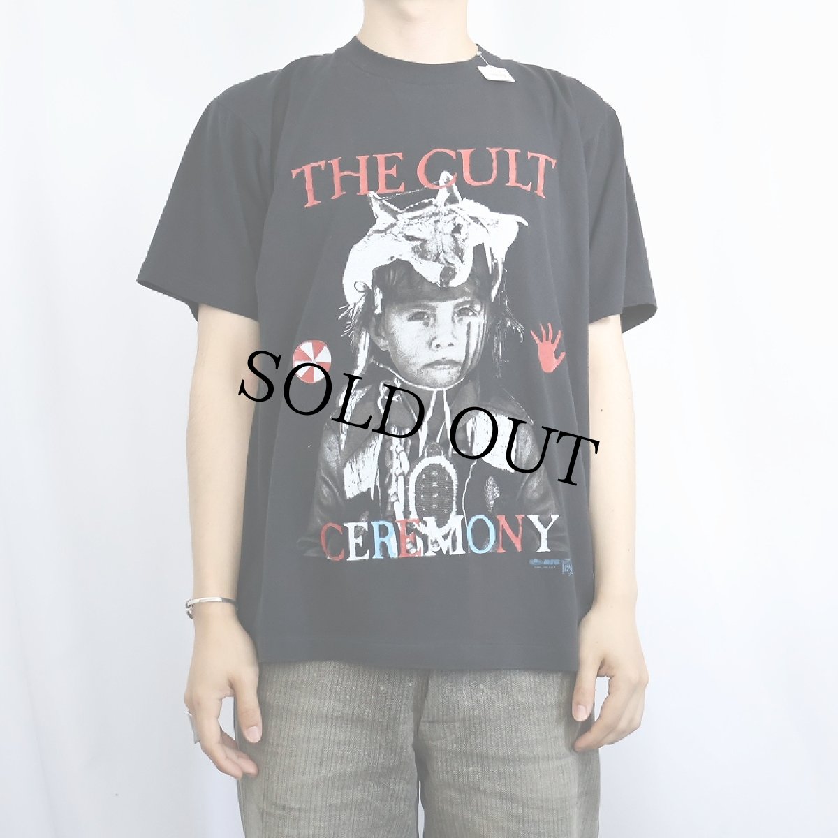 画像3: 1991 THE CULT CANADA製 "CEREMONY" ハードロックバンドアルバムTシャツ BLACK L (3)