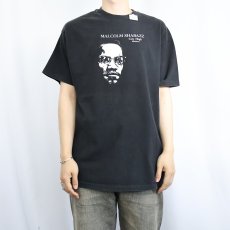 画像2: 90's Malcolm Shabazz USA製 プリントTシャツ BLACK L (2)