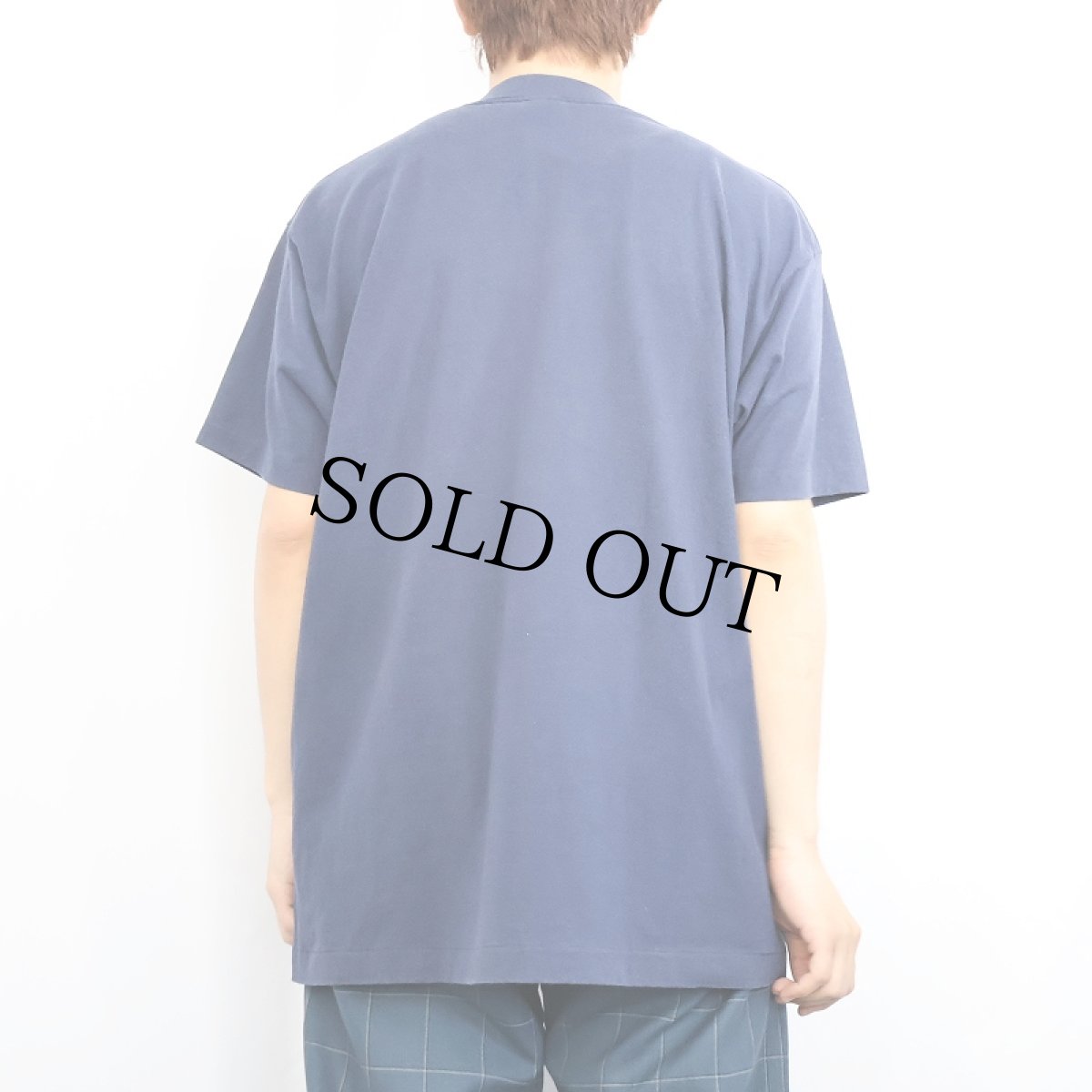 画像3: 90's USA製 "CHALLENGING THE HUMAN FACTOR" ウィトルウィウス的人体図 パロディプリントTシャツ NAVY XL (3)