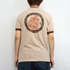 画像3: 70's USA製 "FAI-270 ARCHAEOLOGICAL PROJECT" プリントリンガーTシャツ L (3)