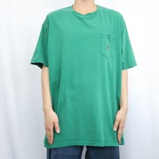 画像2: 90's POLO Ralph Lauren USA製 ロゴ刺繍 ポケットTシャツ XL (2)