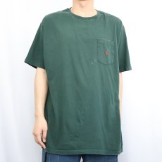 画像2: 90's POLO Ralph Lauren USA製 ロゴ刺繍 ポケットTシャツ L (2)
