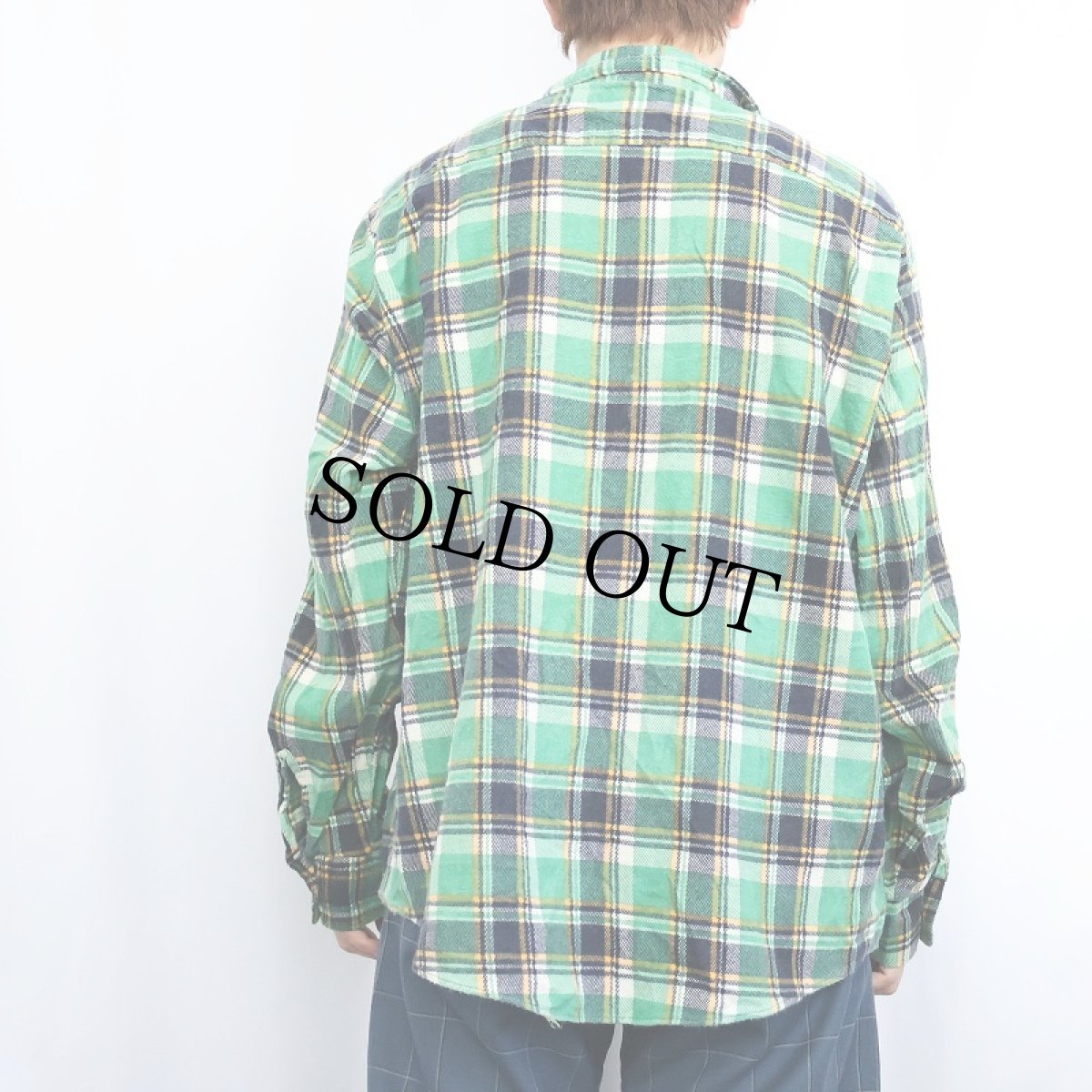 画像3: 70's Sears KING ROAD チェック柄 プリントネルシャツ XL (3)