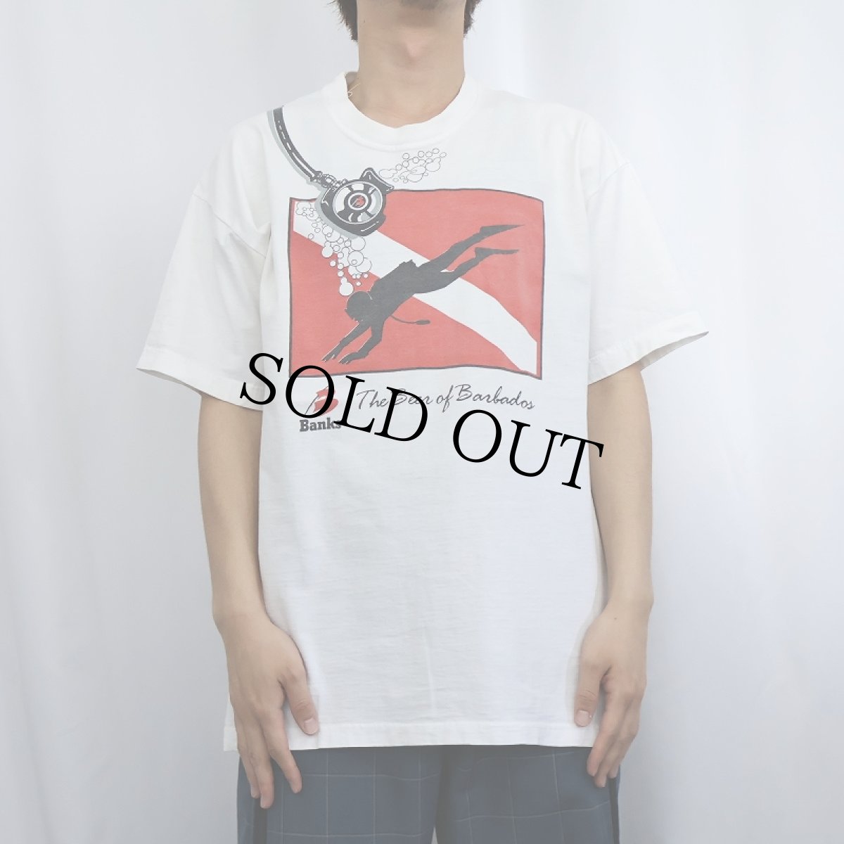 画像2: Banks ビールメーカー プリントTシャツ L (2)