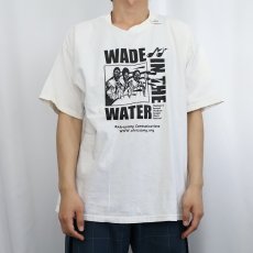 画像2: Africasong Communicatiouns "WADE IN THE WATER" プリントTシャツ XL (2)