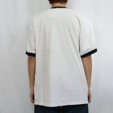 画像3: 90's Miller Lite USA製 ビールメーカー プリントリンガーTシャツ XL (3)