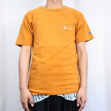 画像2: 80〜90's Champion USA製 青刺繍タグ 後期 ロゴプリントTシャツ M (2)