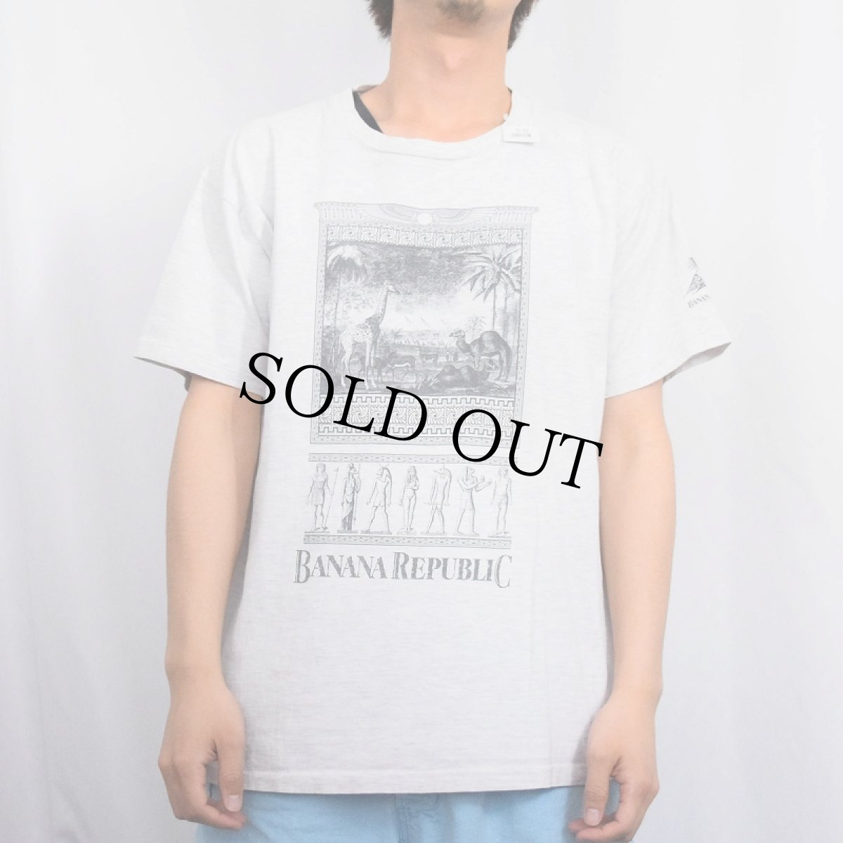 画像2: 90's BANANA REPUBLIC プリントTシャツ (2)