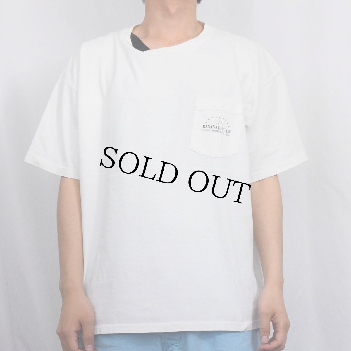 画像3: 90's BANANA REPUBLIC USA製 地図×イグアナプリント ポケットTシャツ XL (3)