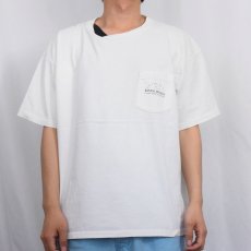 画像3: 90's BANANA REPUBLIC USA製 地図×イグアナプリント ポケットTシャツ XL (3)