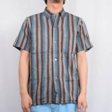 画像3: 60's SKIPPER USA製 マルチストライプ柄 3点留め ボタンダウンシャツ M (3)