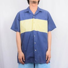 画像4: POLO Ralph Lauren ボーダー柄 コットンオープンカラーシャツ M (4)