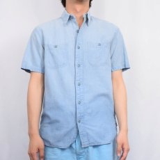 画像5: Ralph Lauren RRL マチ付き シャンブレーシャツ S (5)