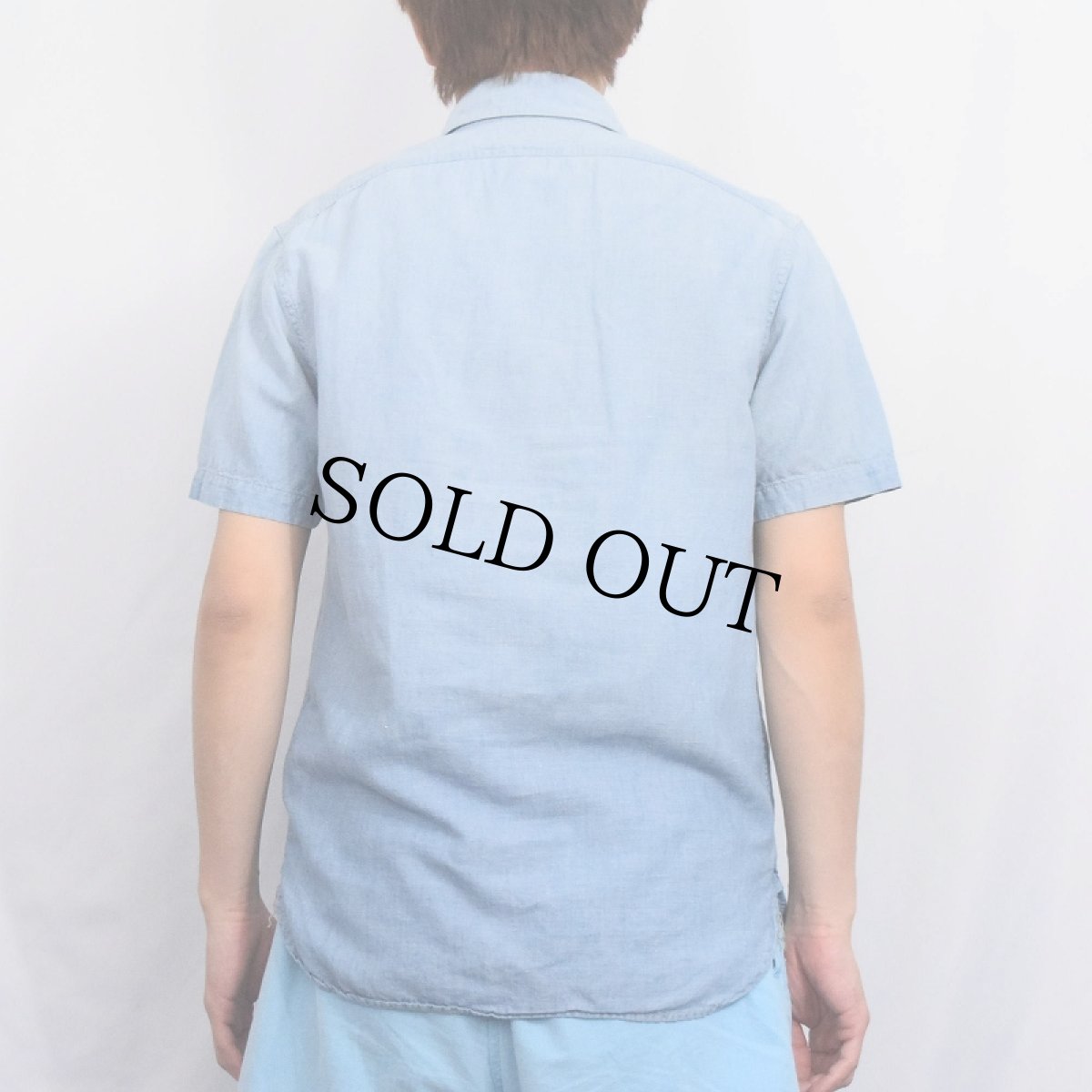 画像6: Ralph Lauren RRL マチ付き シャンブレーシャツ S (6)