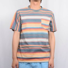 画像5: Ralph Lauren RRL マルチボーダー柄 ポケットTシャツ M (5)