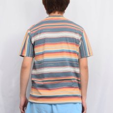 画像6: Ralph Lauren RRL マルチボーダー柄 ポケットTシャツ M (6)