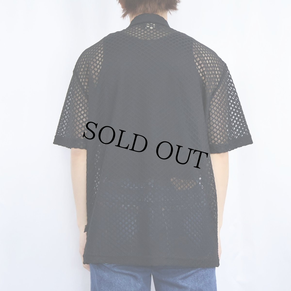 画像3: 90's POP ICON USA製 メッシュシャツ BLACK L (3)