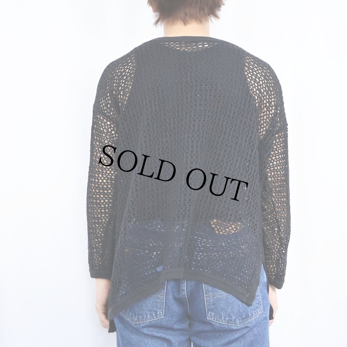 画像5: 80〜90's THE EDGE USA製 メッシュロンT BLACK M (5)