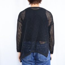 画像5: 80〜90's THE EDGE USA製 メッシュロンT BLACK M (5)
