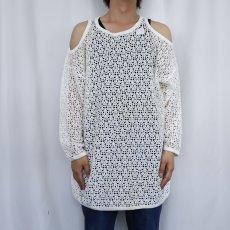 画像5: 90's Kick's USA製 コールドショルダー メッシュロンT ONESIZE (5)