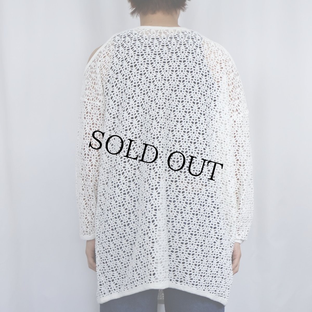 画像6: 90's Kick's USA製 コールドショルダー メッシュロンT ONESIZE (6)