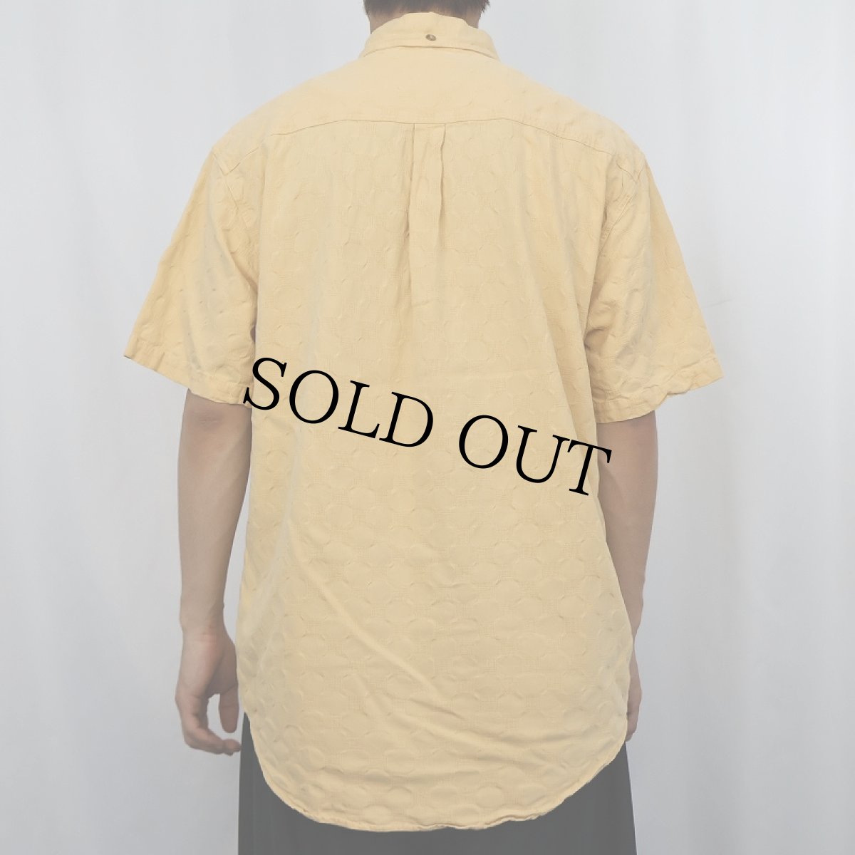 画像3: THE TERRITORY AHEAD チェッカー柄織り コットン×テンセル ボタンダウンシャツ M (3)