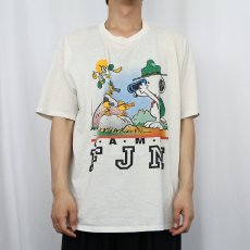 画像2: 90's SNOOPY USA製 "CAMP FJM" キャラクタープリントTシャツ XL (2)