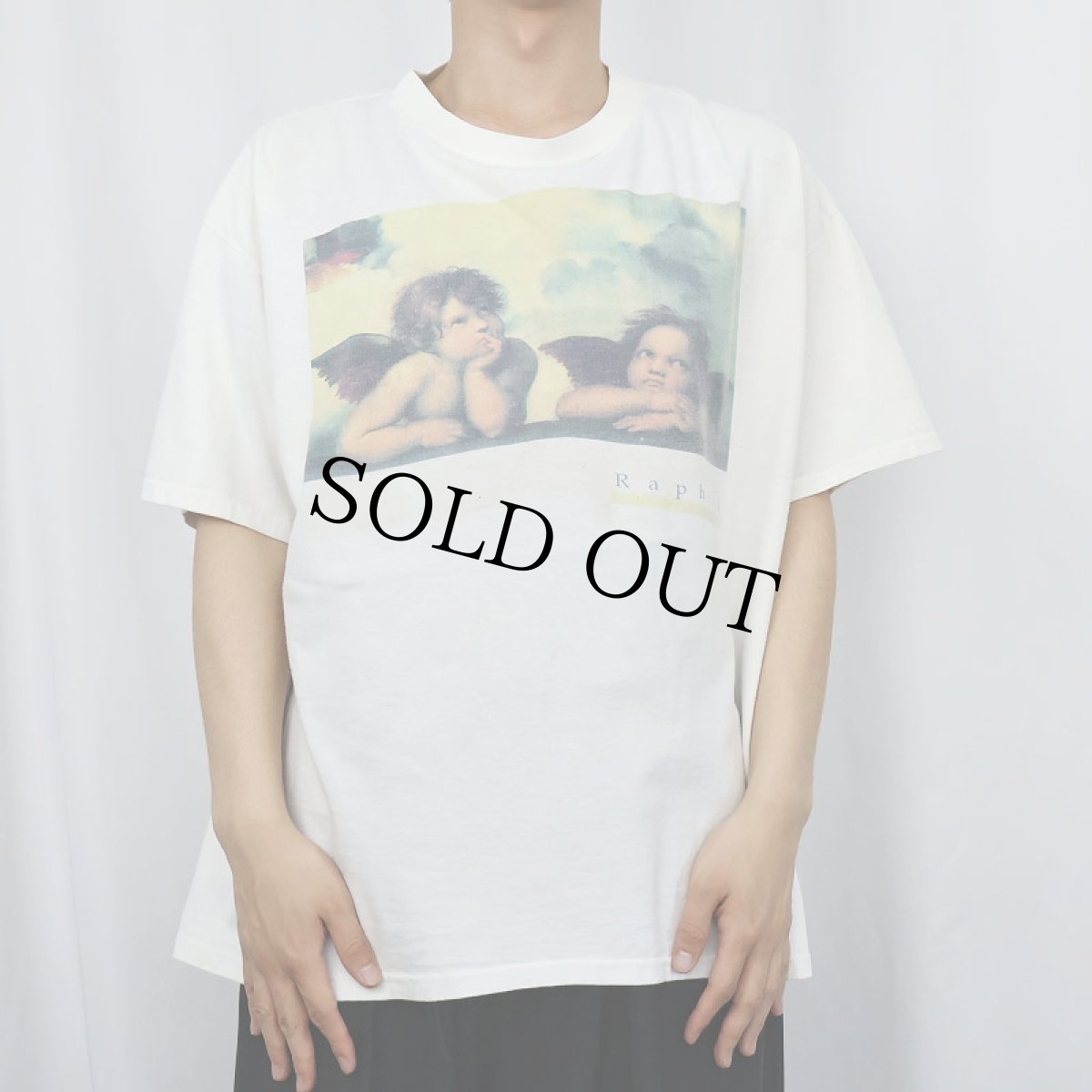 画像2: 90's Raffaello Santi USA製 "二人の天使" アートプリントTシャツ XL (2)