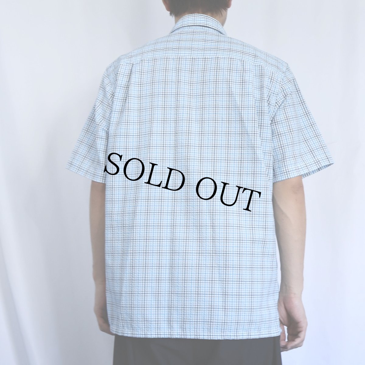 画像3: 2016SS Patagonia チェック柄 シアサッカーシャツ M (3)