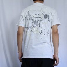 画像4: 90's Hobie USA製 サーフブランド プリントポケットTシャツ M (4)