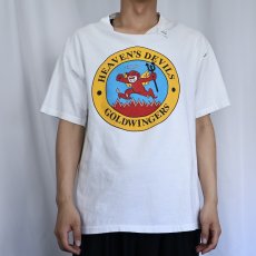 画像2: 90's USA製 "HEAVEN'S DEVILS GOLDWINGERS" プリントTシャツ L (2)