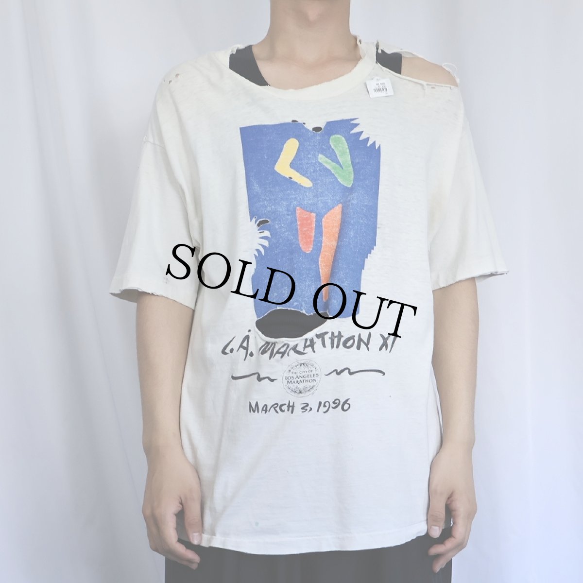 画像3: 1996 HONDA USA製 "L.A. MARATHON XI 1996" マラソンプリントTシャツ L (3)