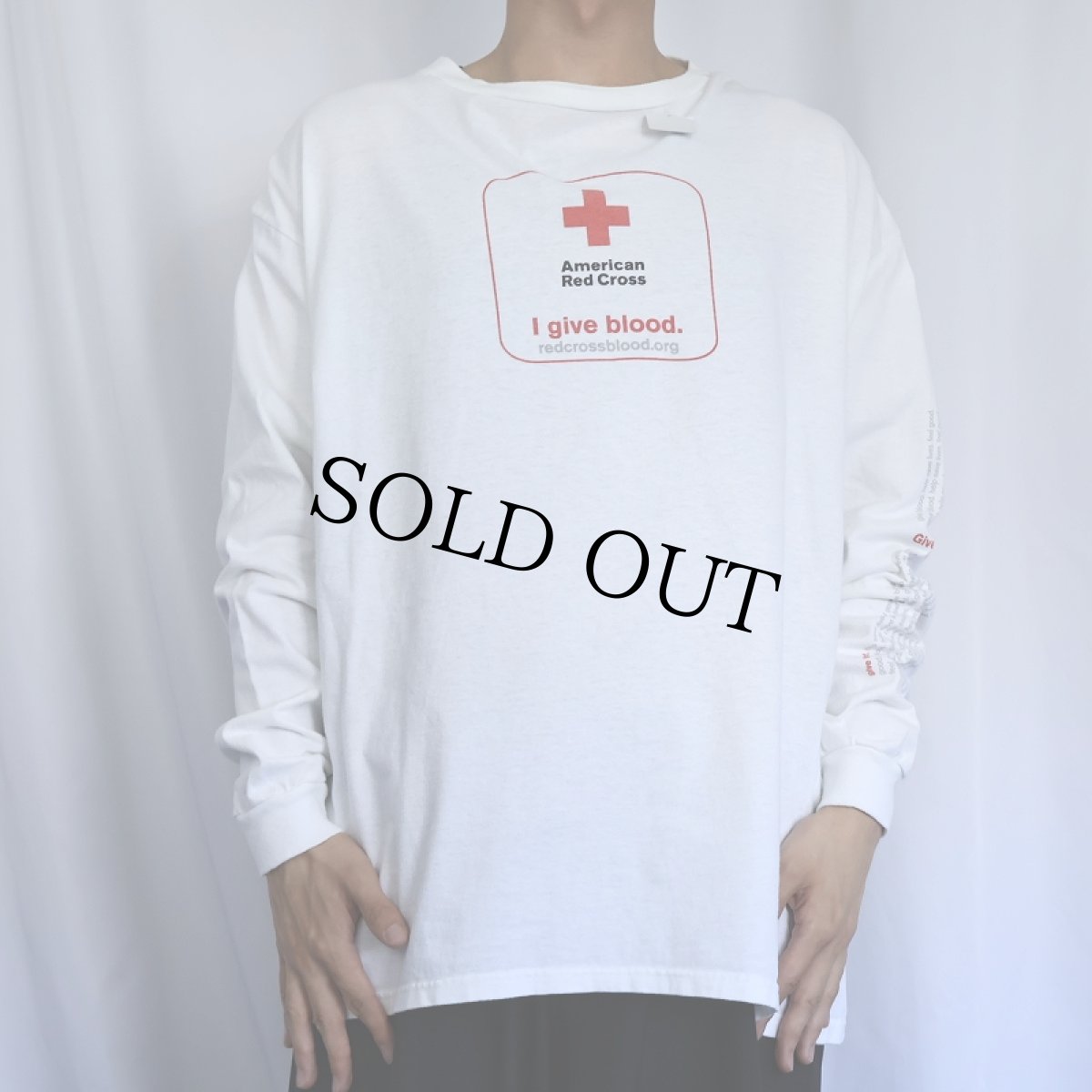 画像2: American Red Cross "I give blood." プリントロンT XL (2)