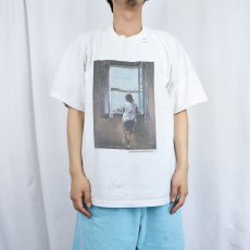 画像2: 2000's SALVADOR DALI "Young Woman at a Window" アートプリントTシャツ XL (2)