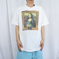 画像2: 90's LEONARDO DA VINCI USA製 "Mona Lisa" アートプリントTシャツ XL (2)