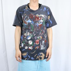 画像3: 90's Miles Davis USA製 ジャズミュージシャン アートプリントTシャツ L (3)