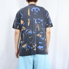 画像4: 90's Miles Davis USA製 ジャズミュージシャン アートプリントTシャツ L (4)